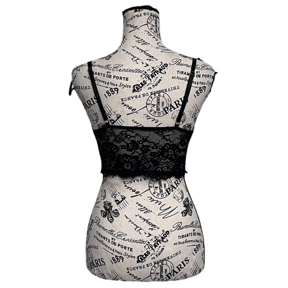 Black Lace Corset Top Women’s S | Witchy Goth Grunge Fairycore Corset Crop - Picture 5 of 9